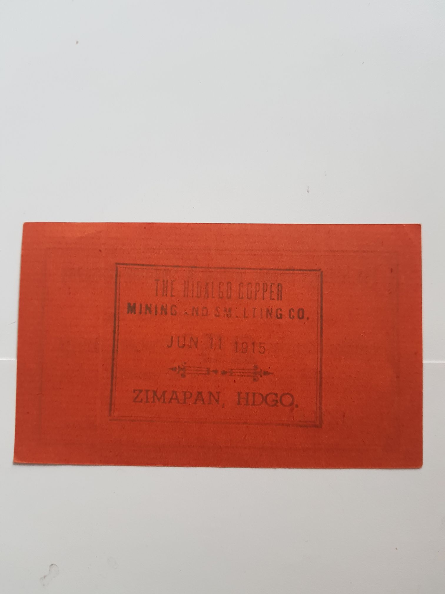 Vale .25 Centavos The Hidalgo Cooper Mining & Smelting Company  coin collectible - Main Image 2