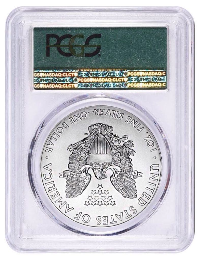 American Silver Eagle MS70 First Strike (Doily)  coin collectible - Main Image 2