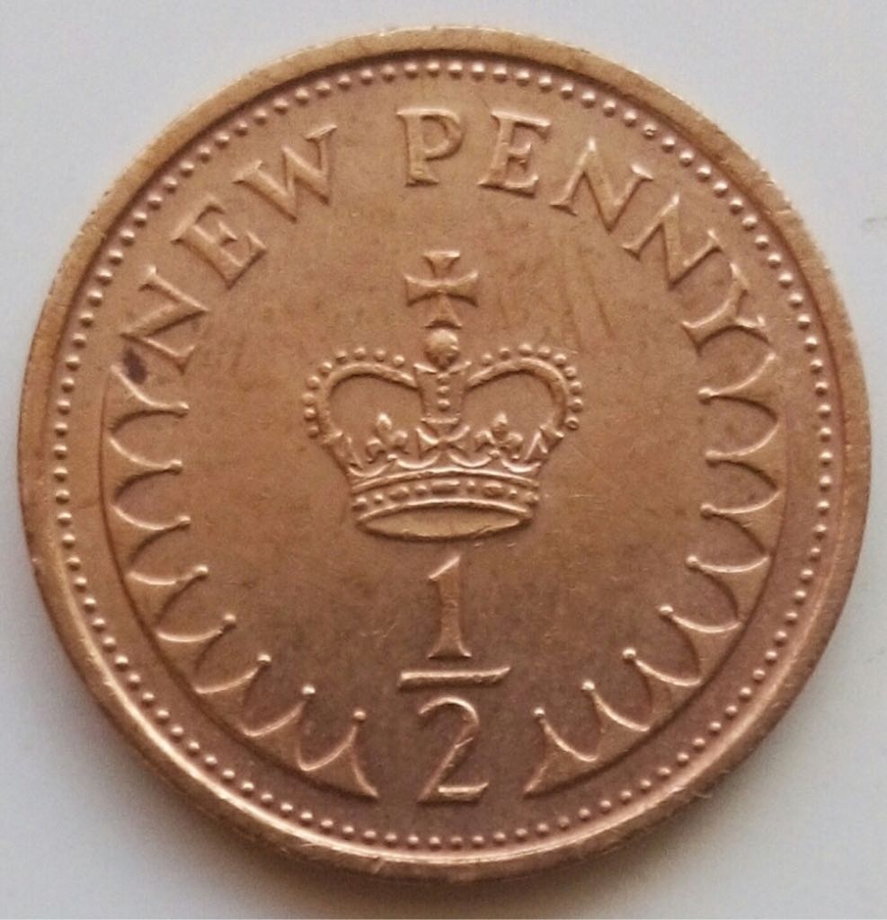 Great Britian New 1/2 Penny 1971  coin collectible - Main Image 2