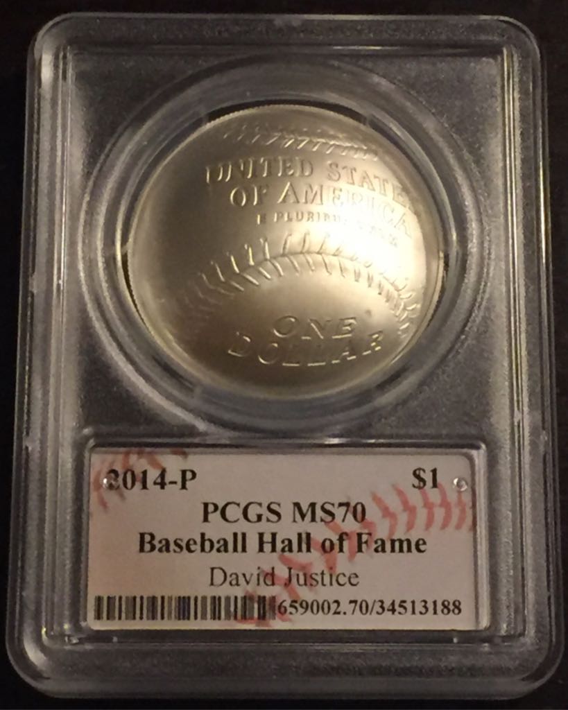 2014 P David Justice  coin collectible - Main Image 2