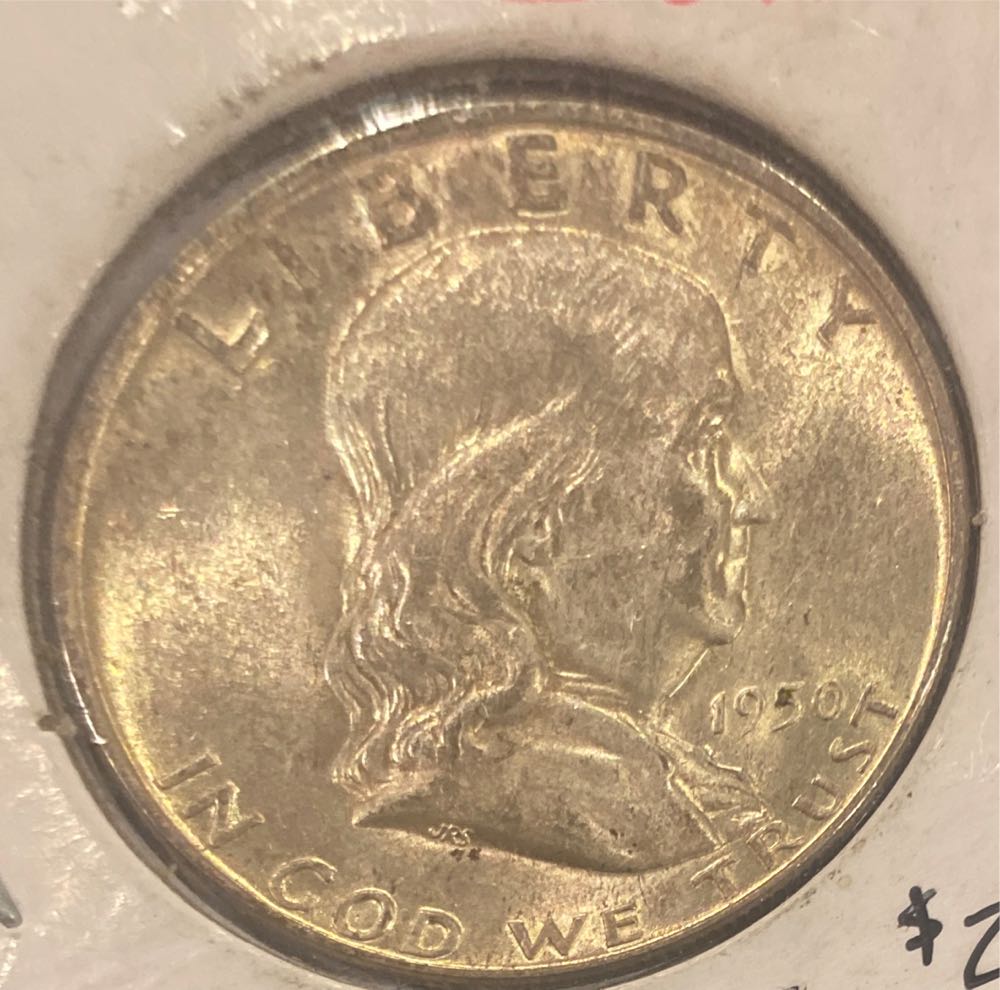 1950 Benjamin Franklin Half Dollar D  coin collectible - Main Image 2