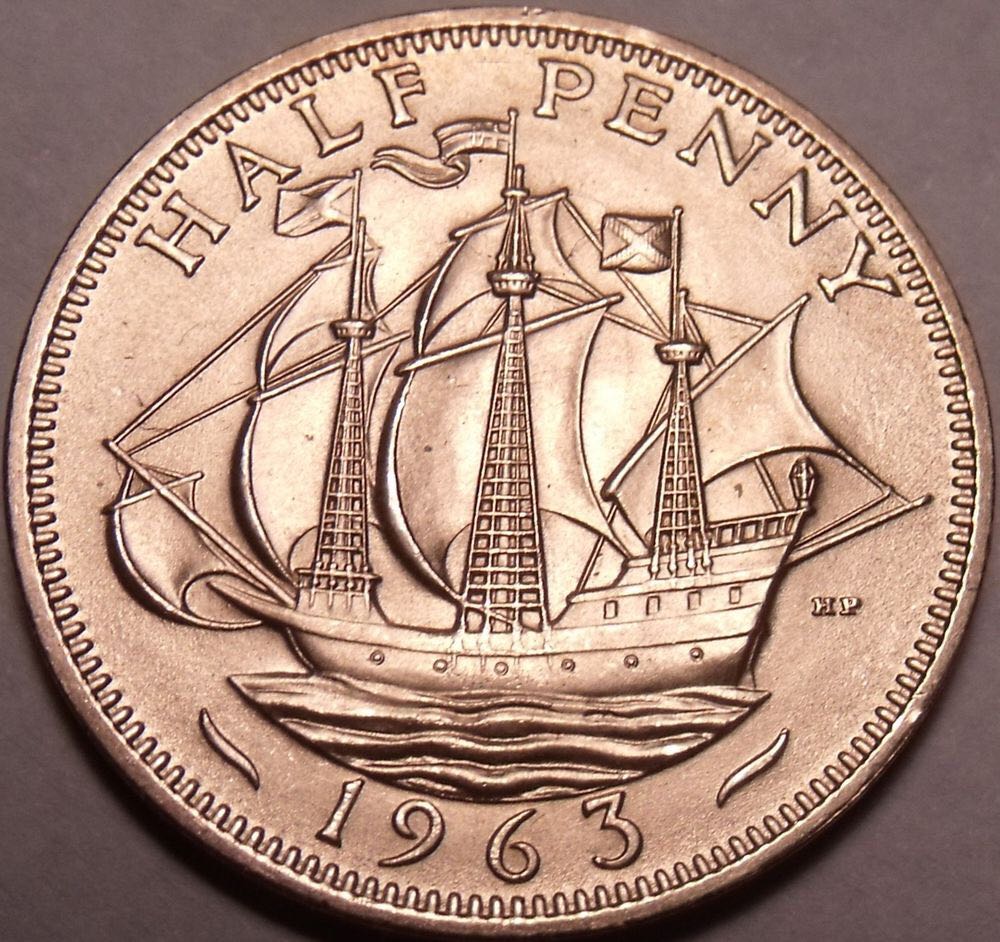 United Kingdom Half Penny 1963  coin collectible - Main Image 2