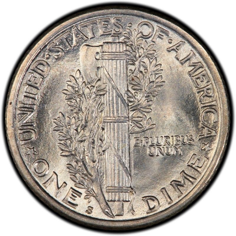 1917 S Mercury Dime  coin collectible - Main Image 2