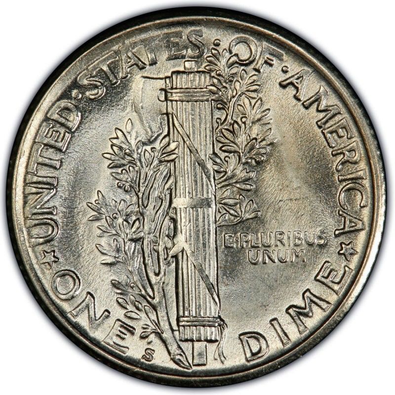 1919 S Mercury Dime  coin collectible - Main Image 2