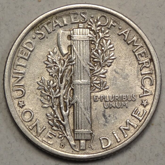 1920 D Mercury Dime  coin collectible - Main Image 2