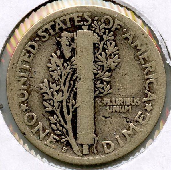 1923 S Mercury Dime coin collectible - Main Image 2