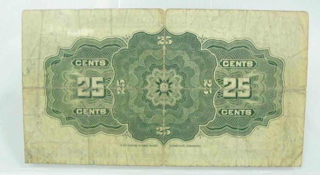 1923 Canadian 25Cent Bill  coin collectible - Main Image 2