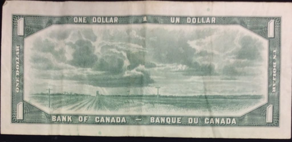 1954 Canadian $1 Queen Elisabeth II Dollar Bill  coin collectible - Main Image 2