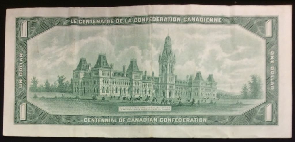1967 Canadian $1.00 Centennial Dollar Bill  coin collectible - Main Image 2