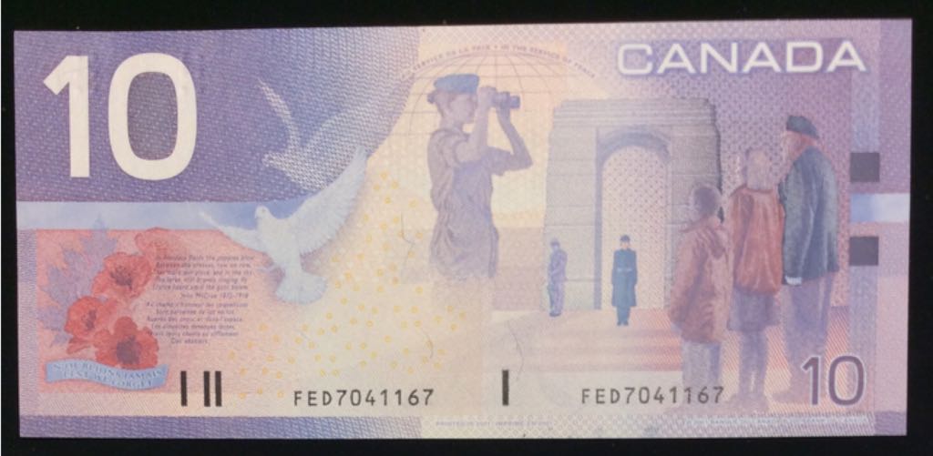 2001 Canadian $10 Dollar Sir John A Macdonald Bill  coin collectible - Main Image 2