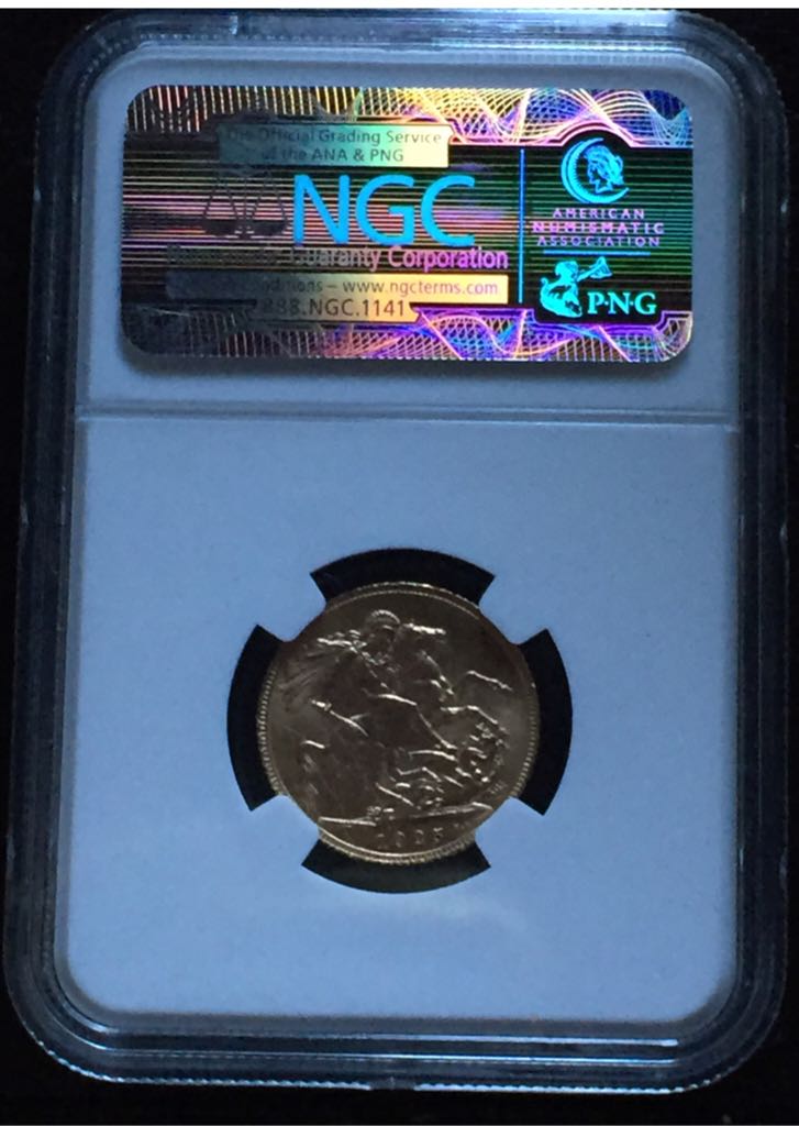 1925 British 1 Sovereign  coin collectible - Main Image 2