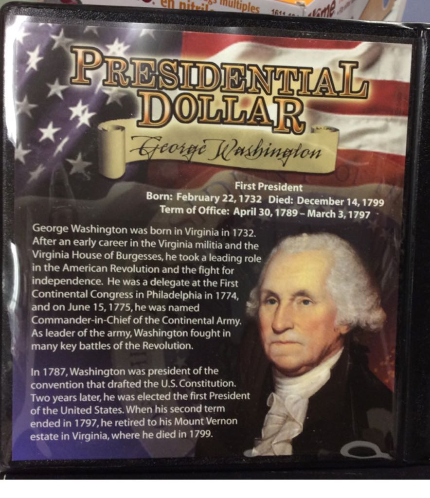 2007 American George Washinton Presidential Dollar  coin collectible - Main Image 2