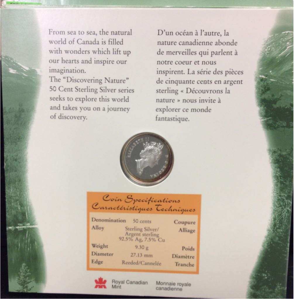 1996 Canadian Silver Fifty Cent Little Moose  coin collectible - Main Image 2