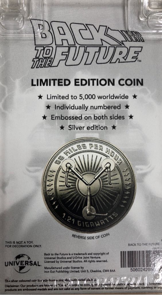 Back To The Future Limited Edition Coin  coin collectible - Main Image 2