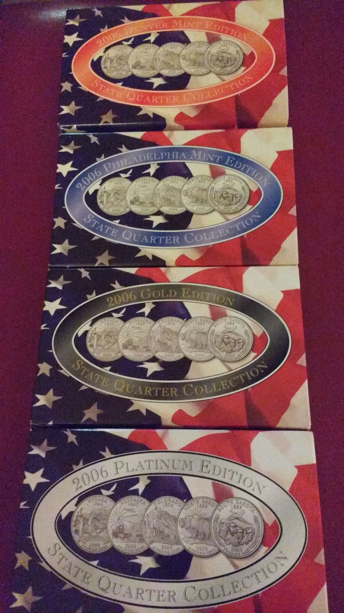 2006 State Quarters, Denver, Philadelphia, Gold, Platinum  coin collectible - Main Image 2