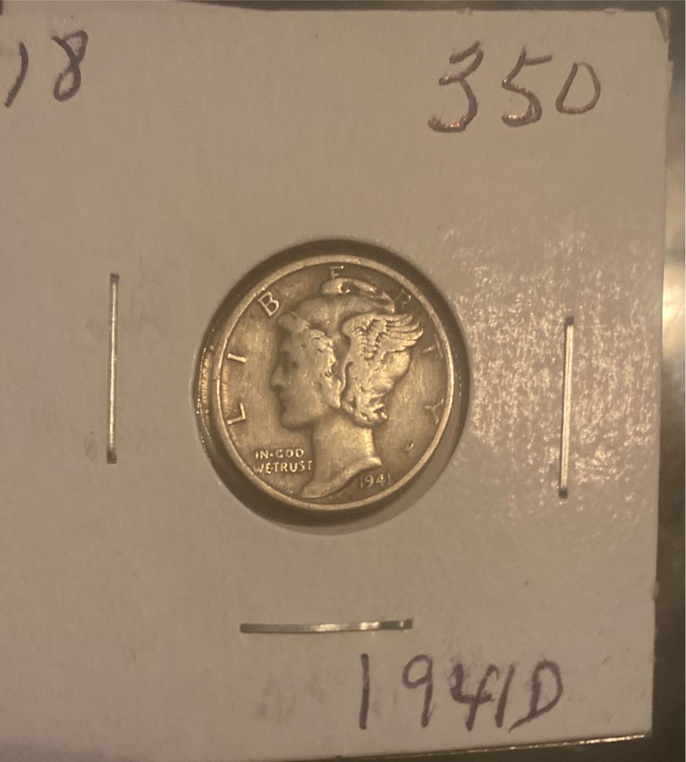 Mercury Dime 1941.D  coin collectible - Main Image 3