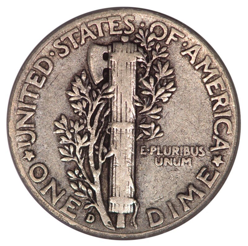 Mercury Dime 1942.D  coin collectible - Main Image 2