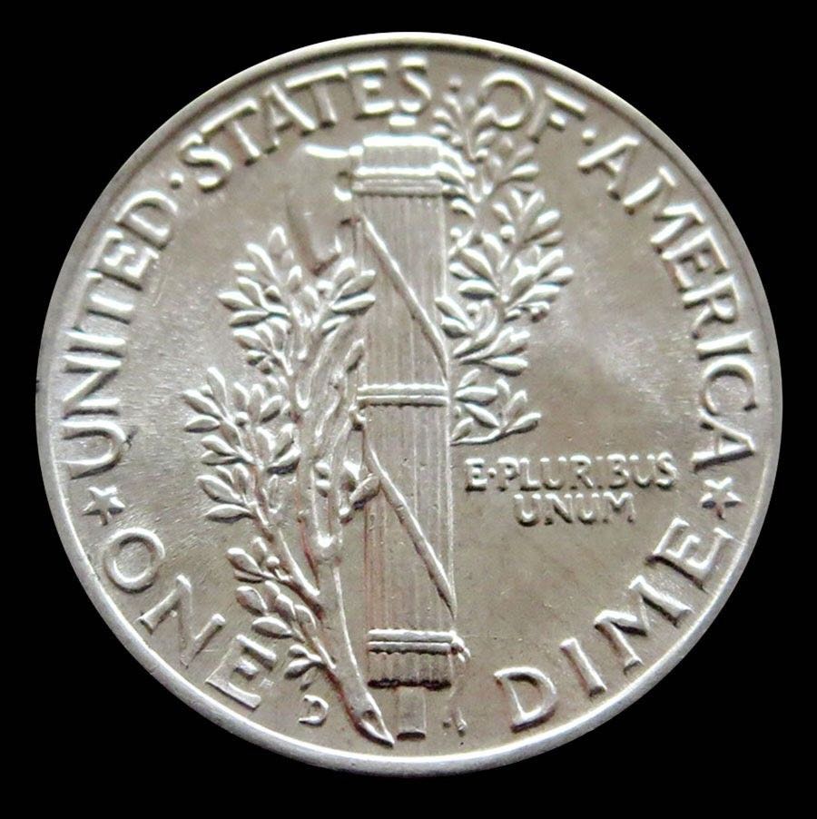 Mercury Dime 1943.D  coin collectible - Main Image 2
