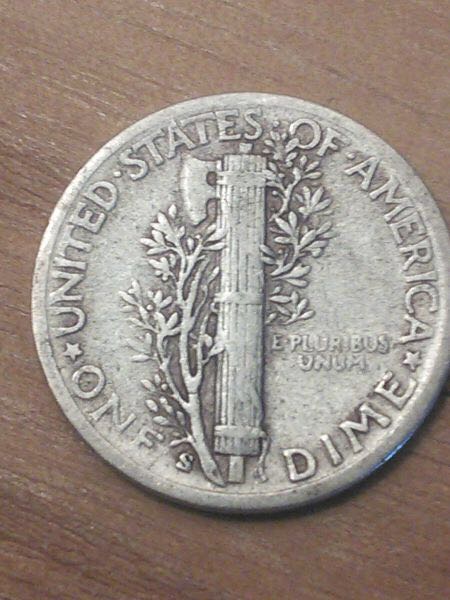 1943 S Mercury Dime  coin collectible - Main Image 2