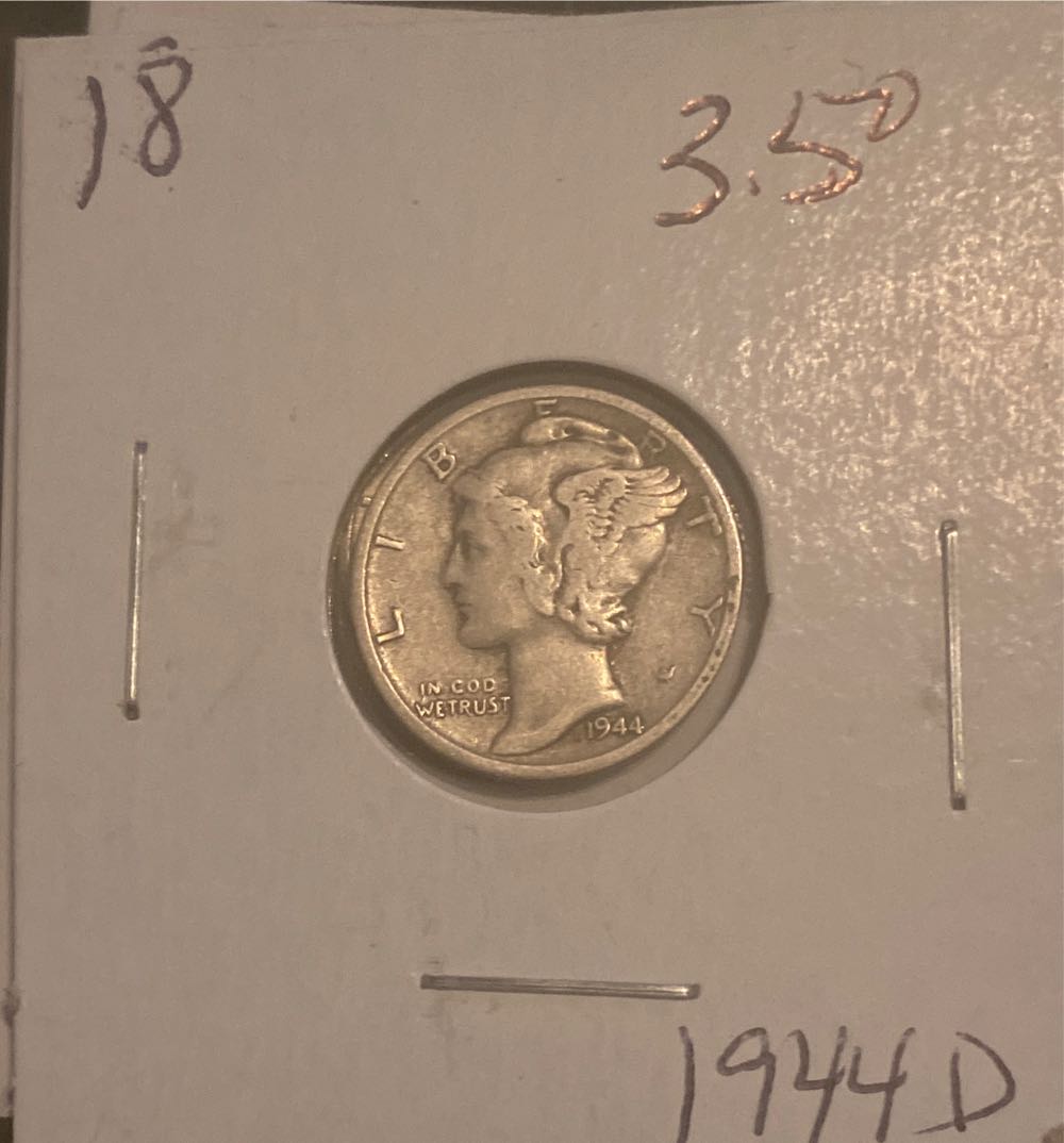 1944 D Mercury Dime  coin collectible - Main Image 3