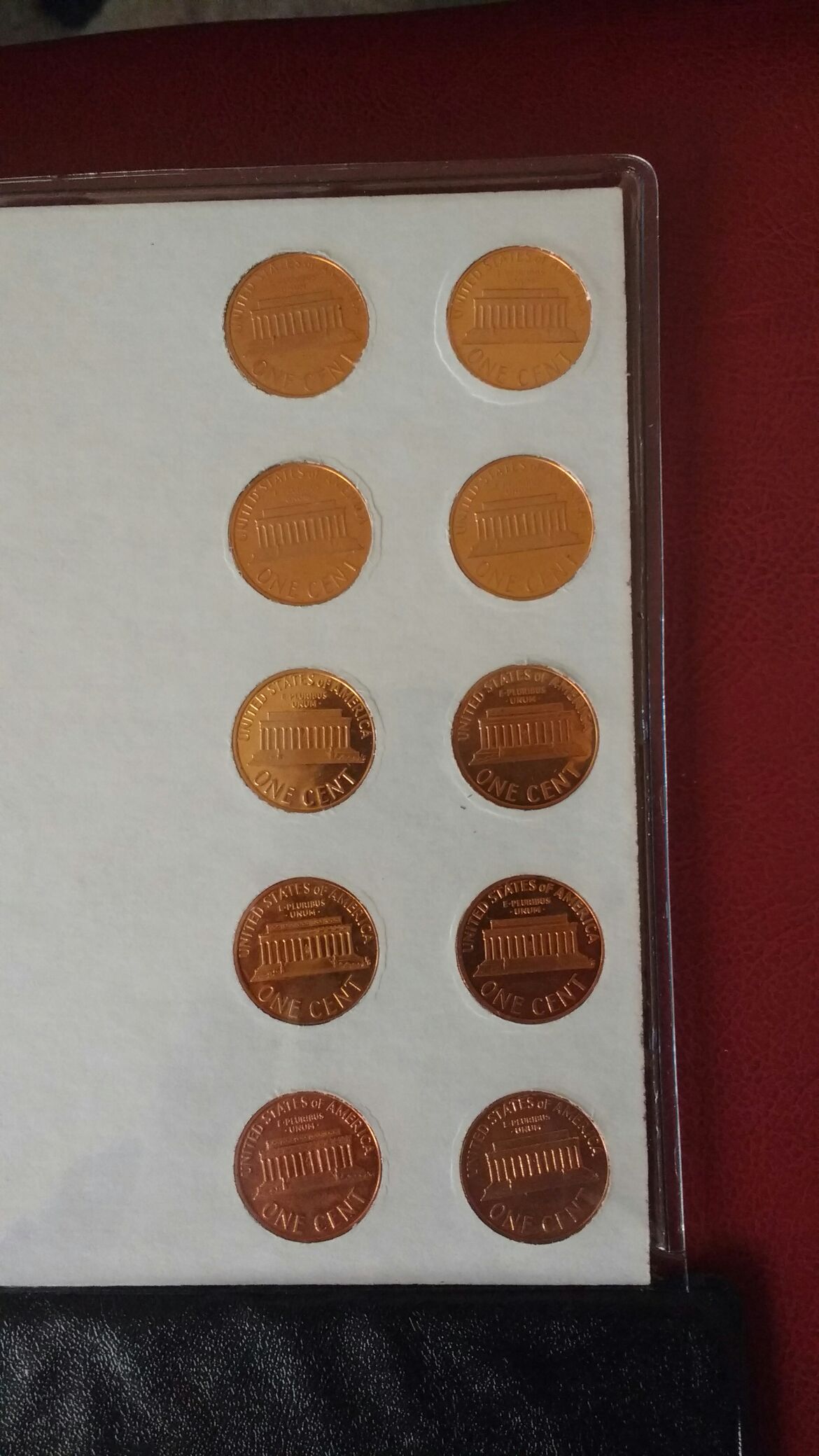 1961P,1969S,1973S,1974S,1975S,1976S,1977S,1978S,1981S,1985S 10 Lincoln Proof Cents  coin collectible - Main Image 2