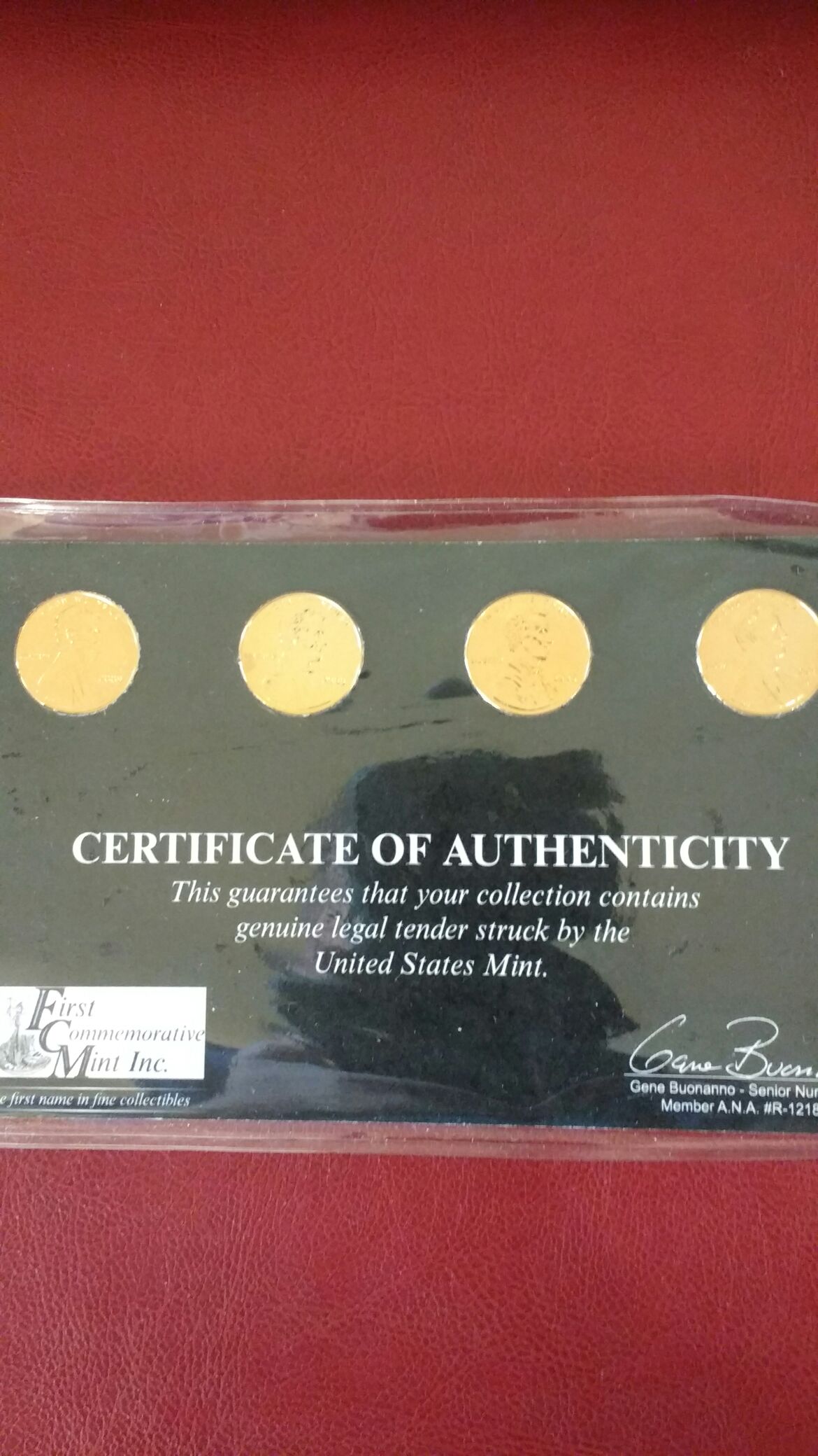 2009 Lincoln Pennies 24k Gold Plated  coin collectible - Main Image 2