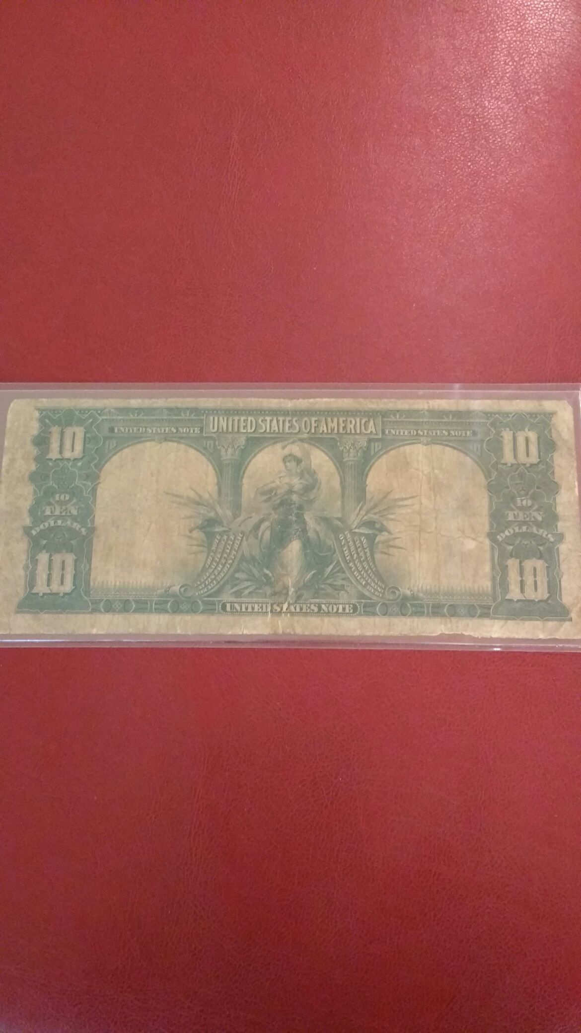 1901 Currency $10 Bison Lewis & Clark Serial E39294921 Red Seal  coin collectible - Main Image 2