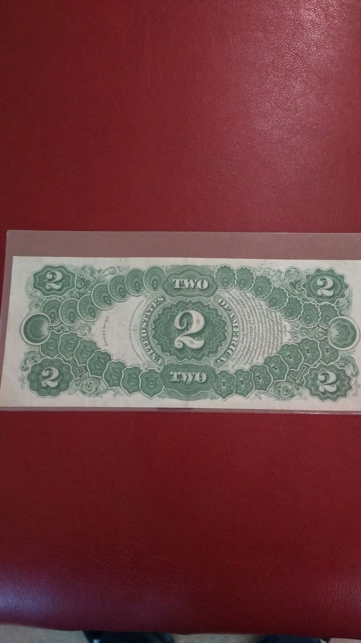 1917 Currency $2 Red Seal Serial D86146233A  coin collectible - Main Image 2