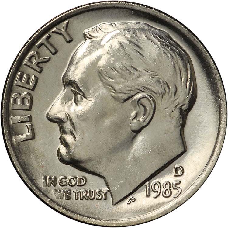 1985 D Roosevelt Dime  coin collectible - Main Image 1