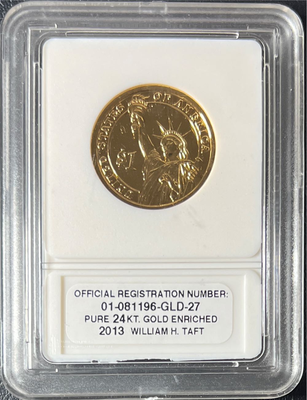 2013 William Howard Taft Dollar  coin collectible - Main Image 2