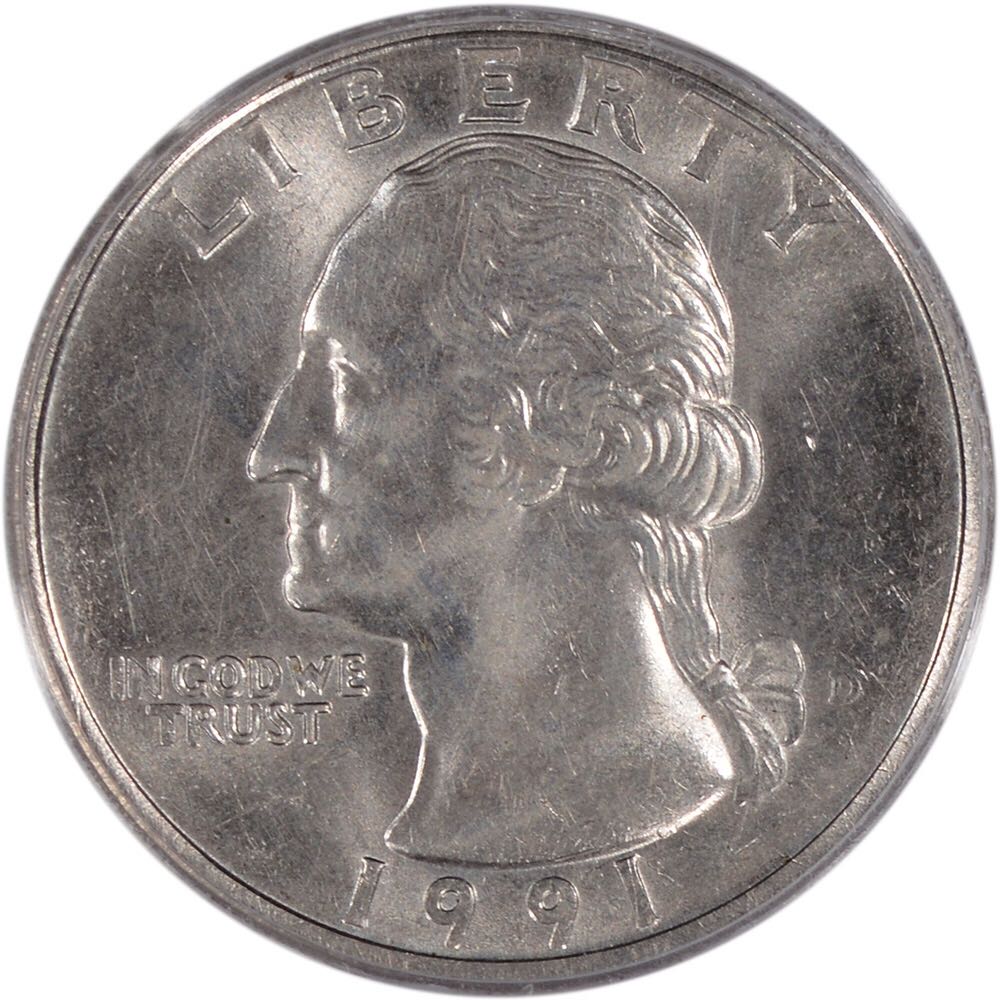 1991 D Washington Quarter  coin collectible - Main Image 1