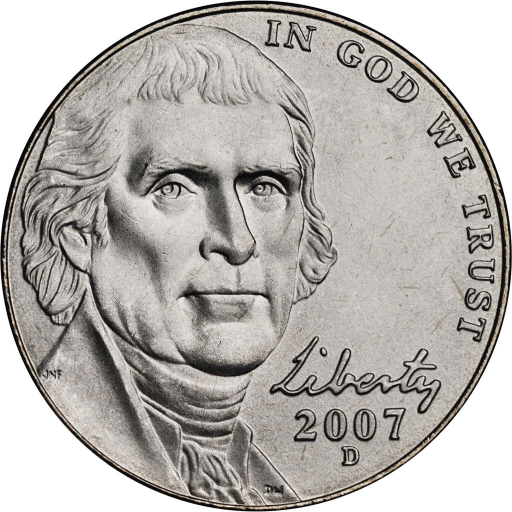2007 D Jefferson Nickel  coin collectible - Main Image 1