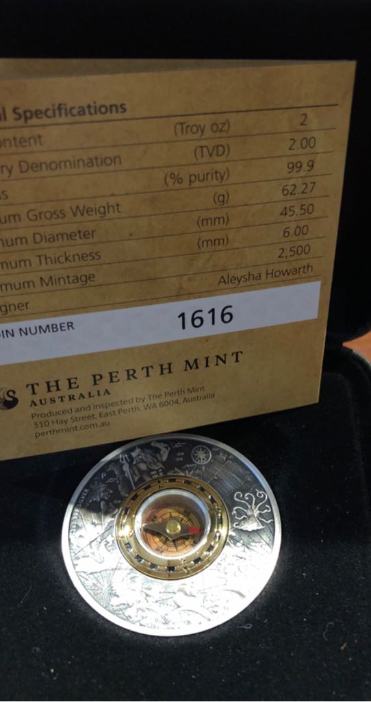 2017 Compass Silver Coin  coin collectible - Main Image 2