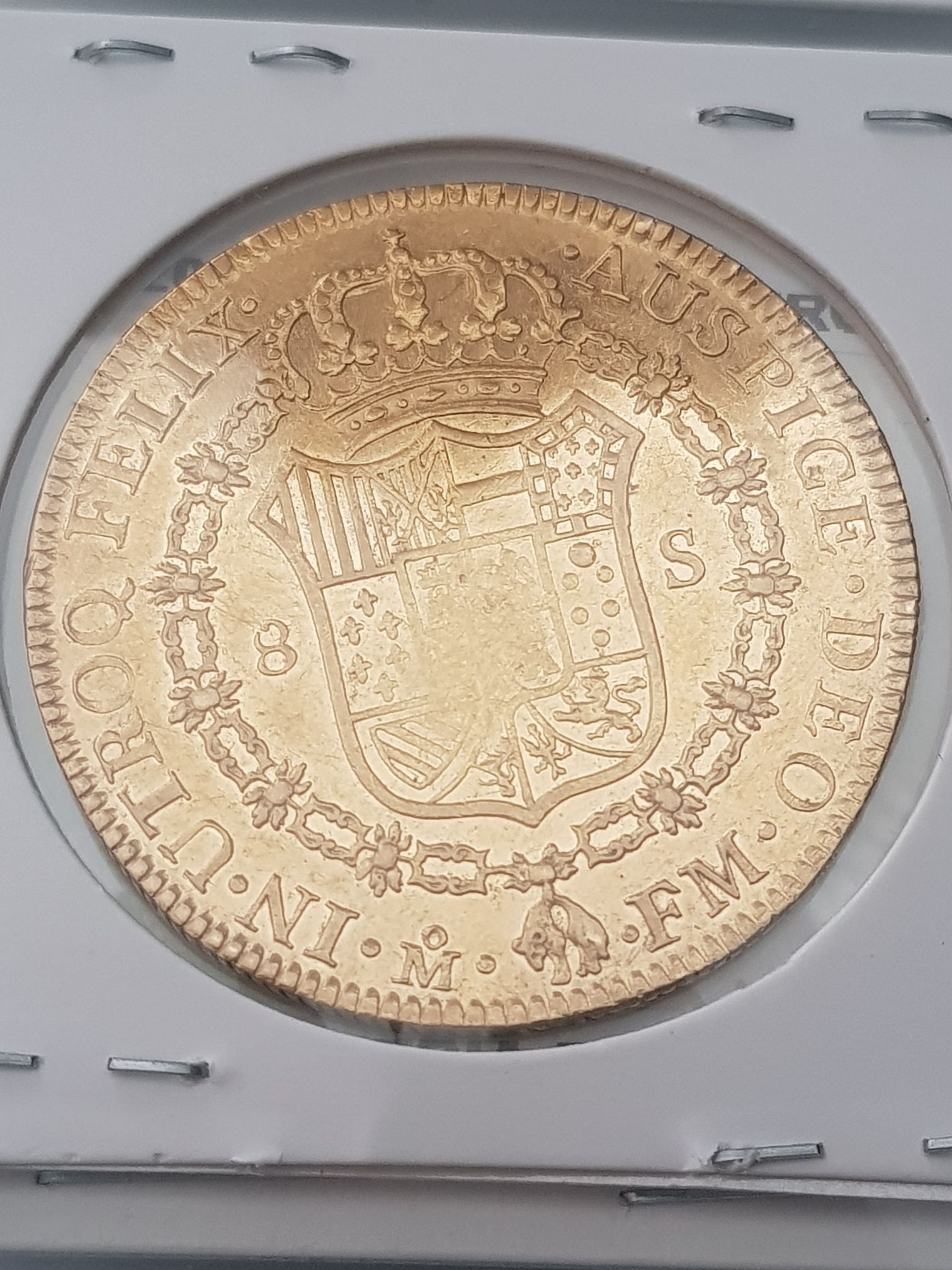 8 Escudos Carolus IIII  coin collectible - Main Image 2