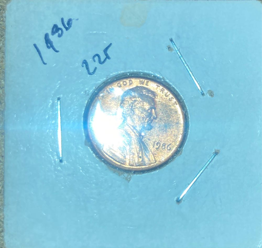 1986 Lincoln Memorial Cent P D  coin collectible - Main Image 2