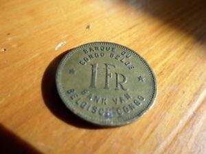 Belgian Congo 1Fr Coin  coin collectible - Main Image 2