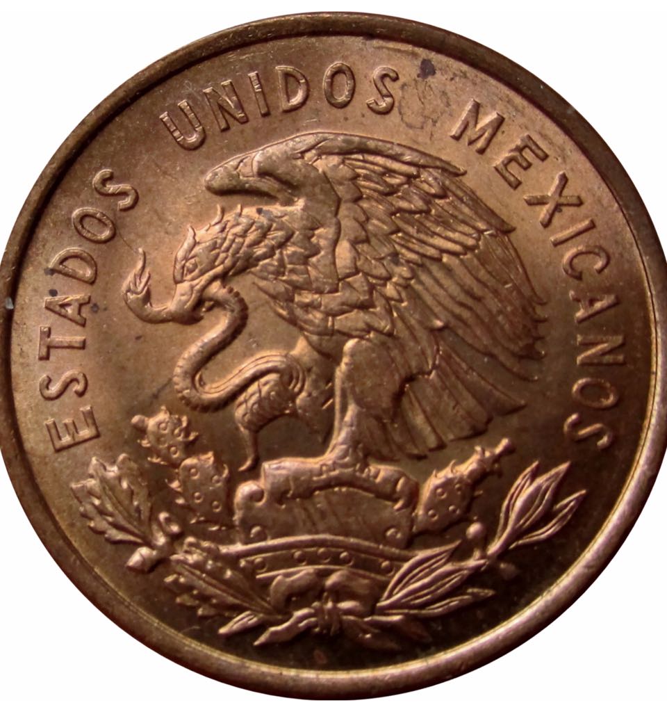 1956 Estados Unidos Mexicanos 50 Cetavos  coin collectible - Main Image 2