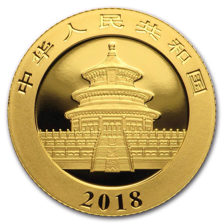 China 3 Gram Gold Panda BU  coin collectible - Main Image 2