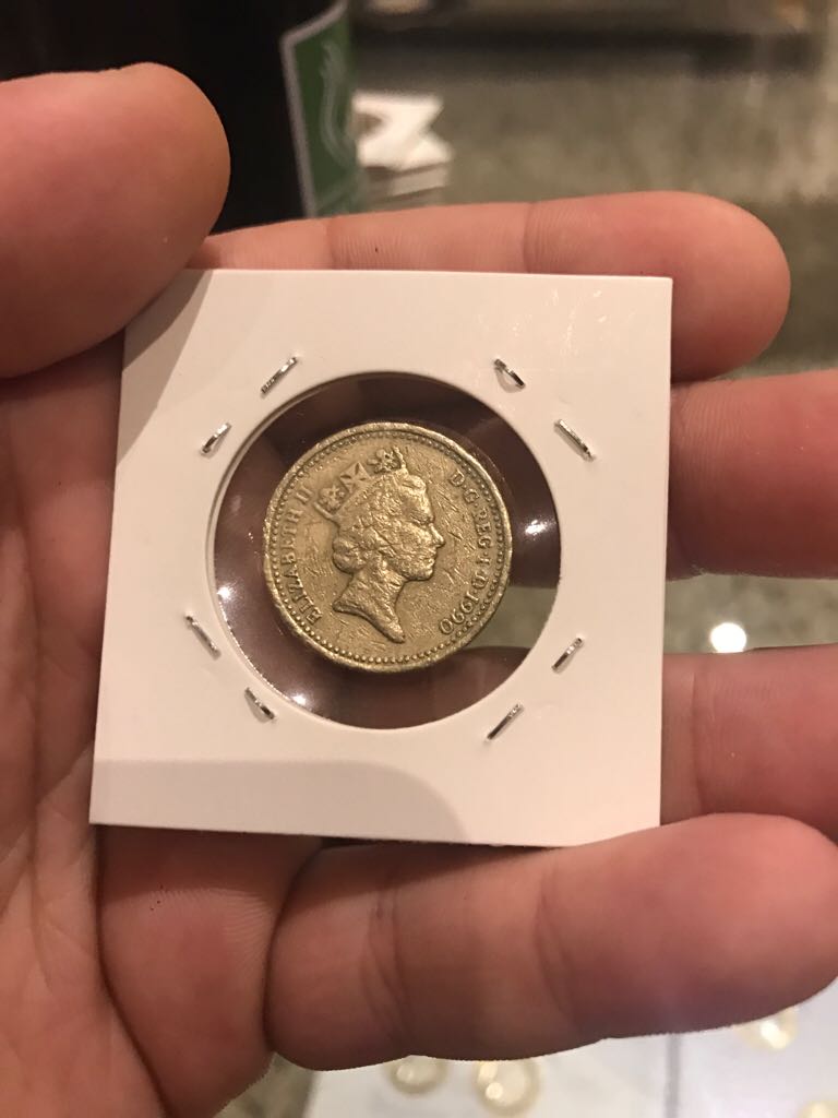 England 1990 1£  coin collectible - Main Image 2