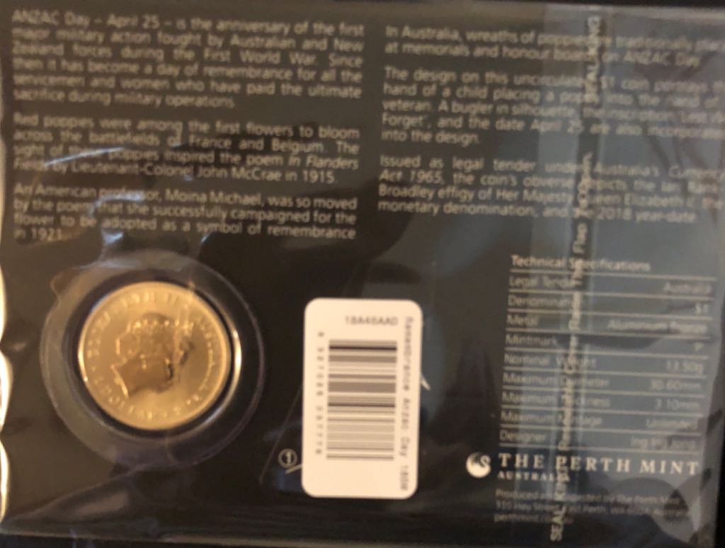 Lest We Forget   coin collectible - Main Image 2