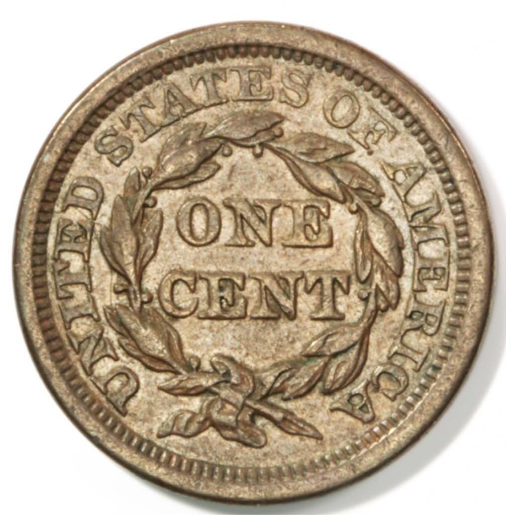 1856 Braided Hair Cent  coin collectible - Main Image 2