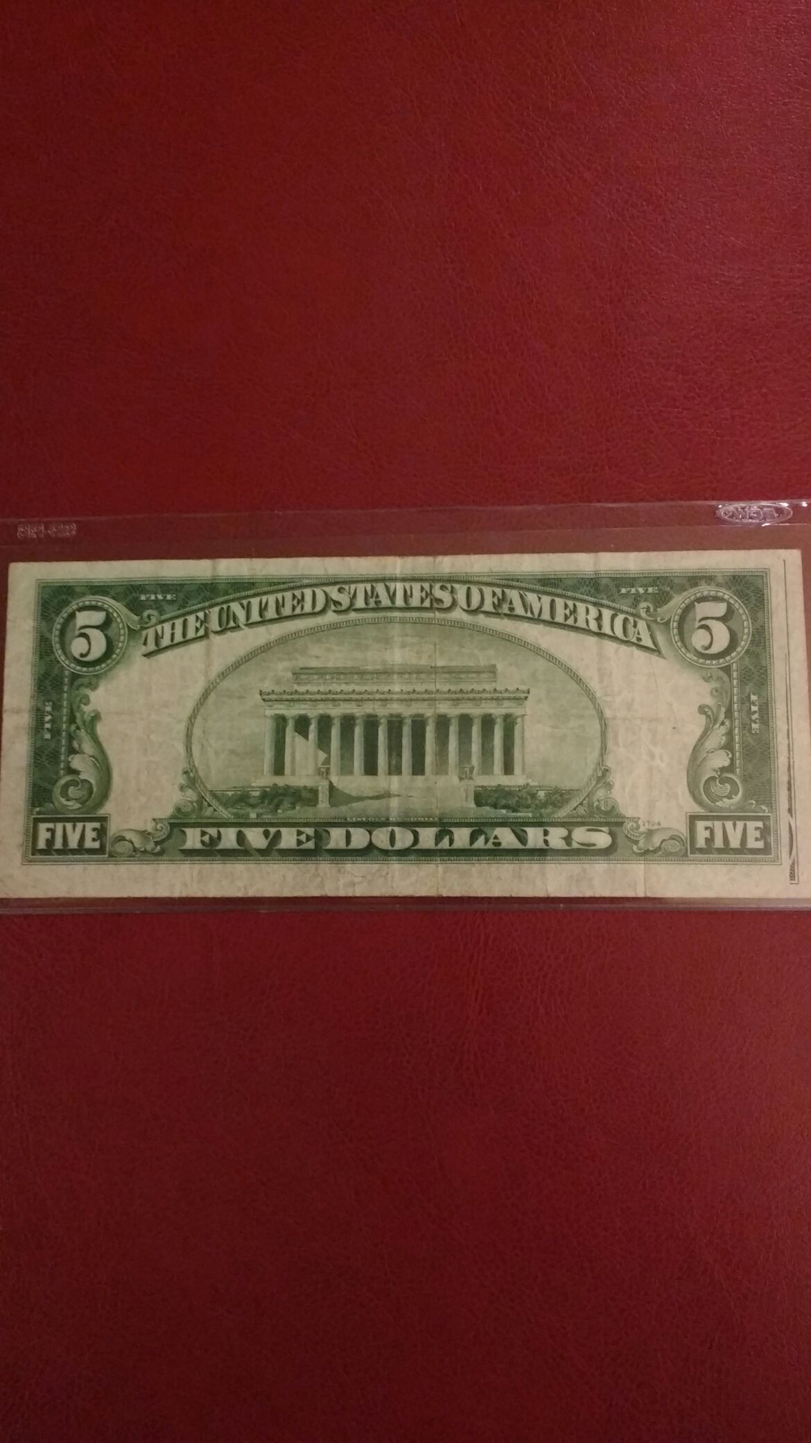 1934 C $5 Error Note  coin collectible - Main Image 2