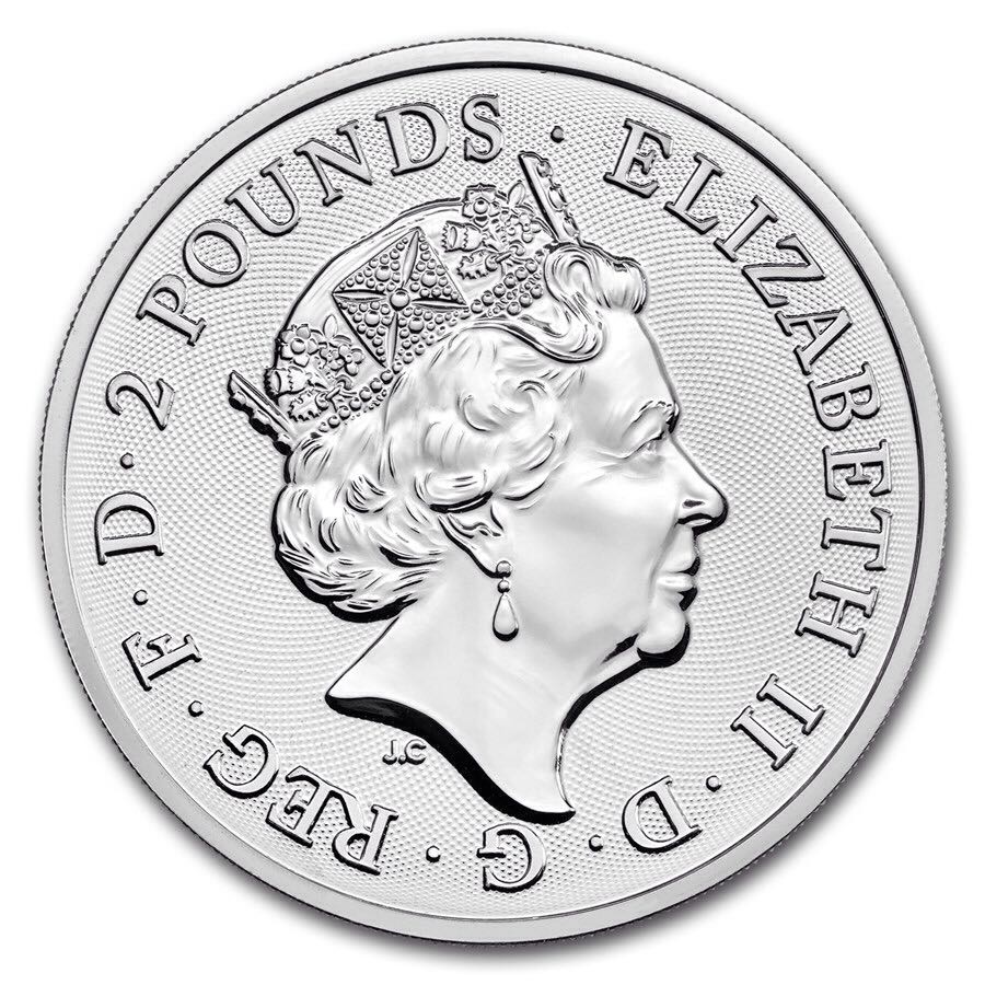 Great Britain Two Dragons Silver Coin  coin collectible - Main Image 2