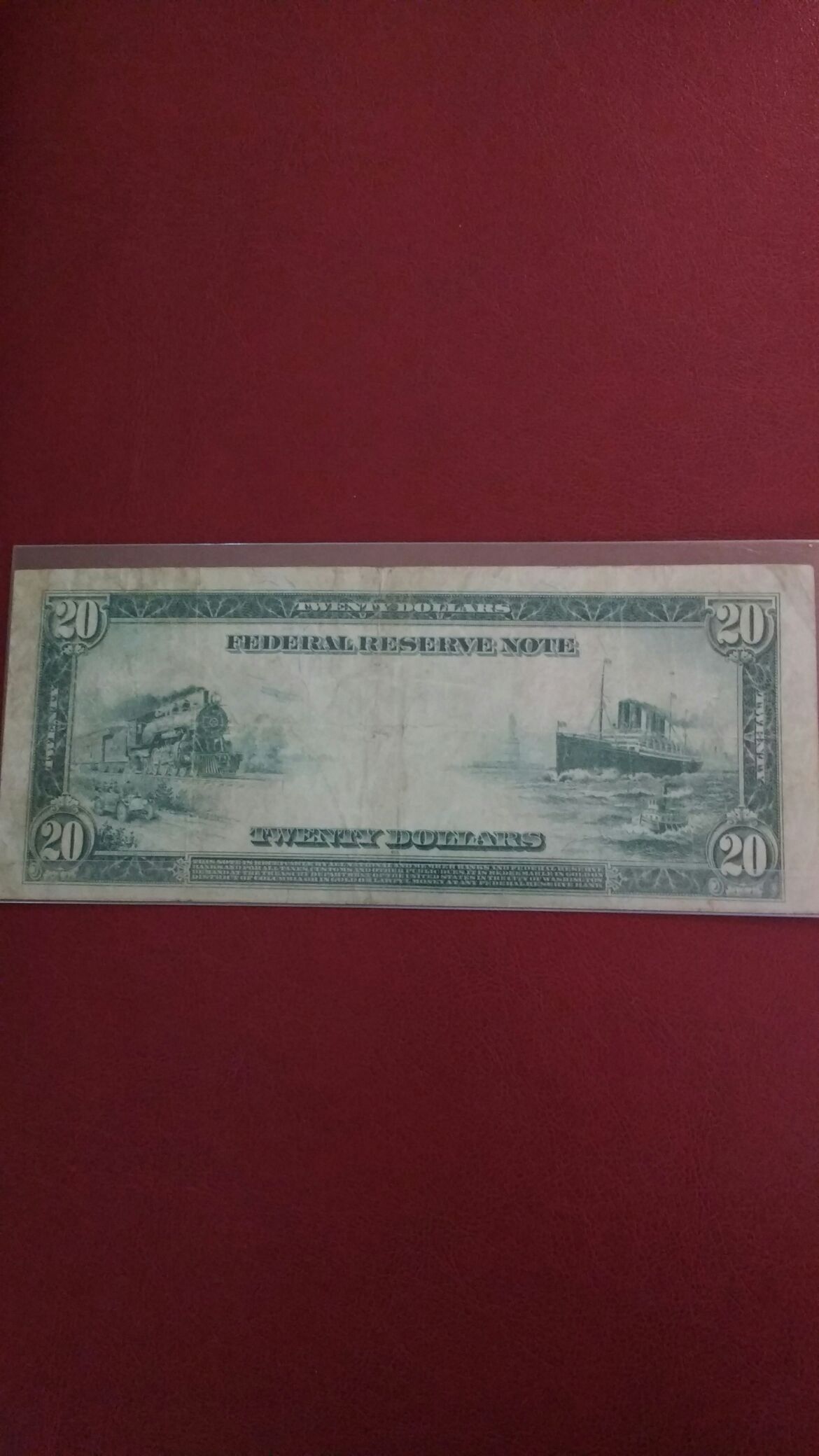 1914 $20 Large Note $90  coin collectible - Main Image 2