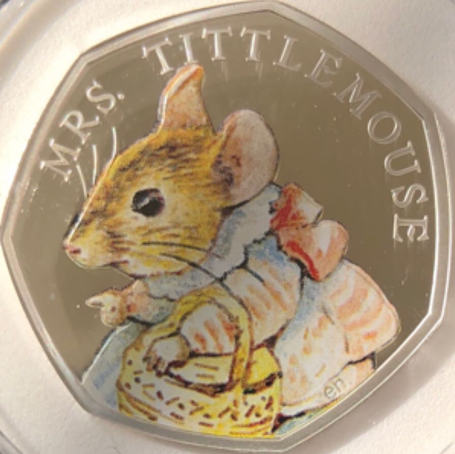 2018 50p Mrs Tittlemouse  coin collectible - Main Image 1