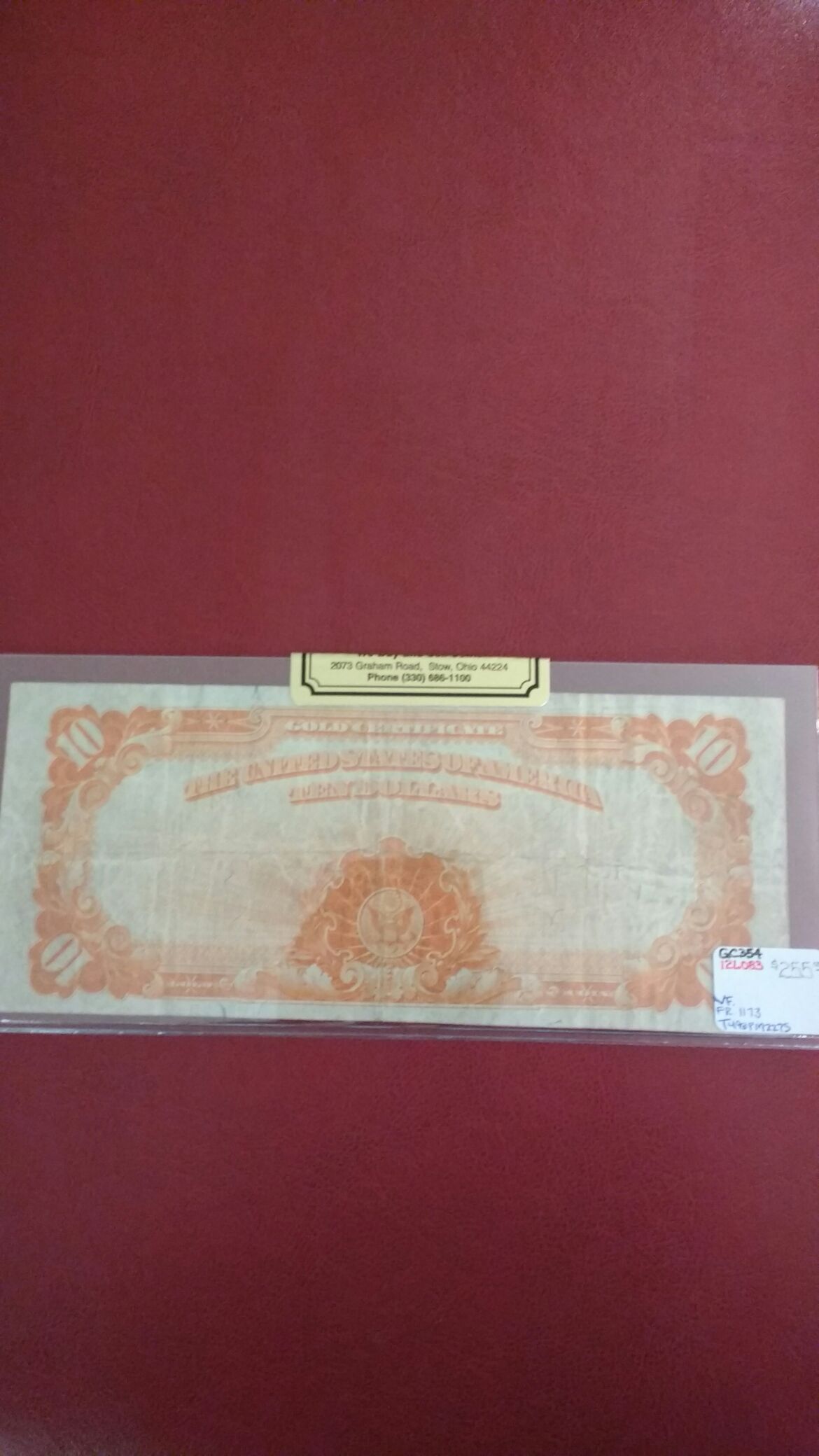 1922 Gold Certificate  coin collectible - Main Image 2