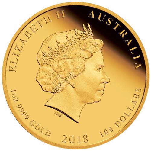 Perth Mint Lunar Year Of The Dog 1/10 Gold Proof  coin collectible - Main Image 2