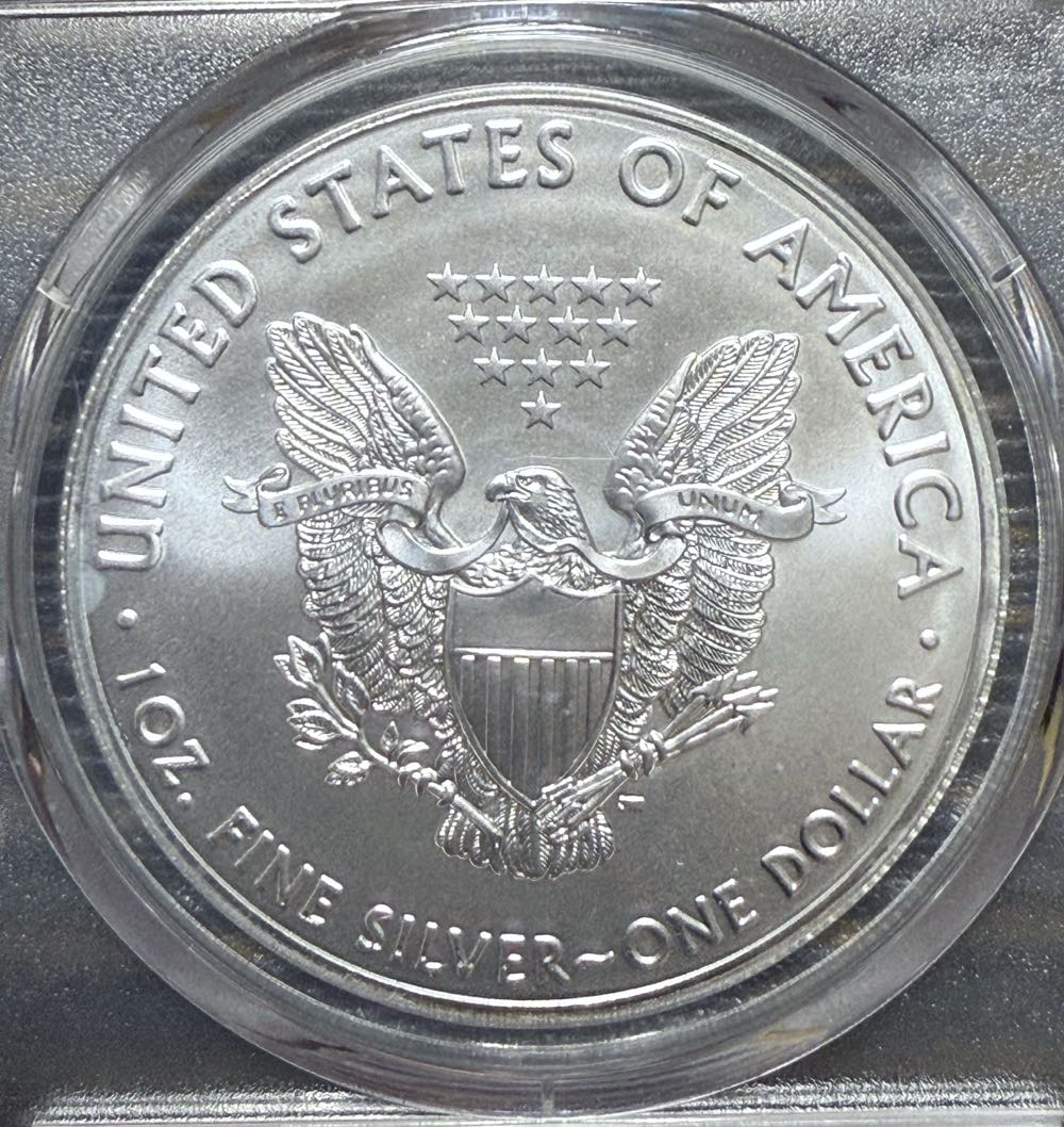 Slab 2020 (P) American Silver Eagle PCGS MS70 Emergency Issue PCGS No. 821519. 70/39818582  coin collectible - Main Image 3