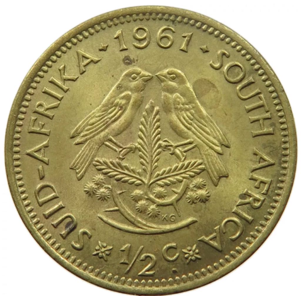 Africa South 1/2 Cent  coin collectible - Main Image 2