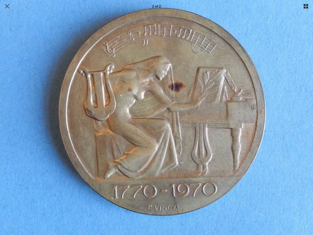 Ludwig Van Beethoven 200th Anniversary Medal  coin collectible - Main Image 2